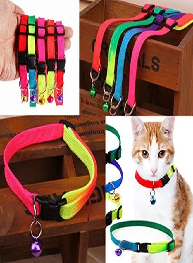 Pups&Pets طوق نايلون بألوان قوس قزح للحيوانات الأليفة الصغيرة من Pups&Pets، مناسب للجراء والقطط والقطط الصغيرة والأرانب (ألوان متعددة). - Image 5